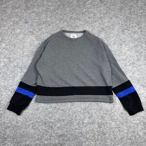 Fabletics Demi Lovato Sweatshirt Womens M Gray Cropped Colorblock‎ Pullover